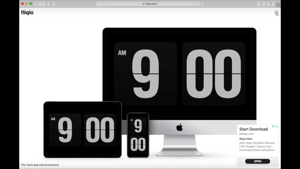 how to get the flip clock screensaver on macbook 2017